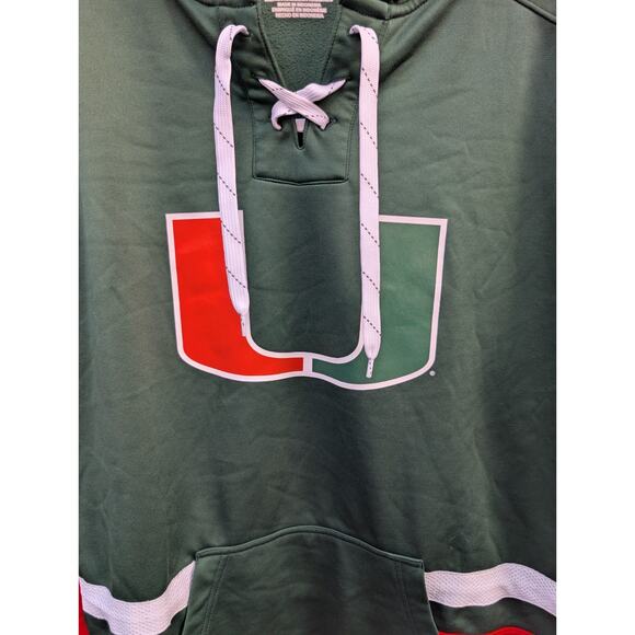 Fanatics Mens Miami Hurricanes First Battle Pullover Hoodie Sz L NCAA Baseball - Picture 2 of 6